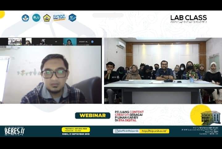 Encouraging Student Creativity, Multimedia Communication Laboratory Holds Webinar Career Opportunities as Content Creators in the Digital Age Encouraging Student Creativity, Multimedia Communication Laboratory Holds Webinar Career Opportunities as Content Creators in the Digital Age