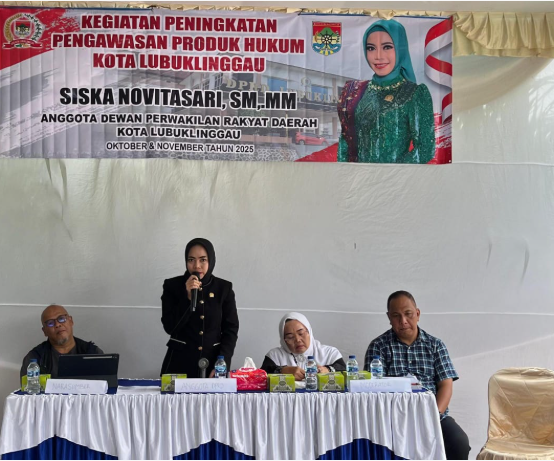 Anggota DPRD Kota Lubuklinggau Siska Novitasari S.M., M.M Sosialisasikan Perda Nomor 14 Tahun 2021 Tentang Lembaga Adat