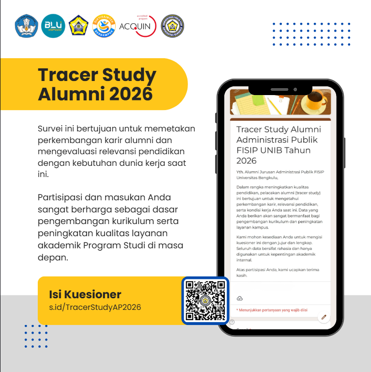 [Undangan Alumni] Tracer Study Administrasi Publik FISIP UNIB 2026