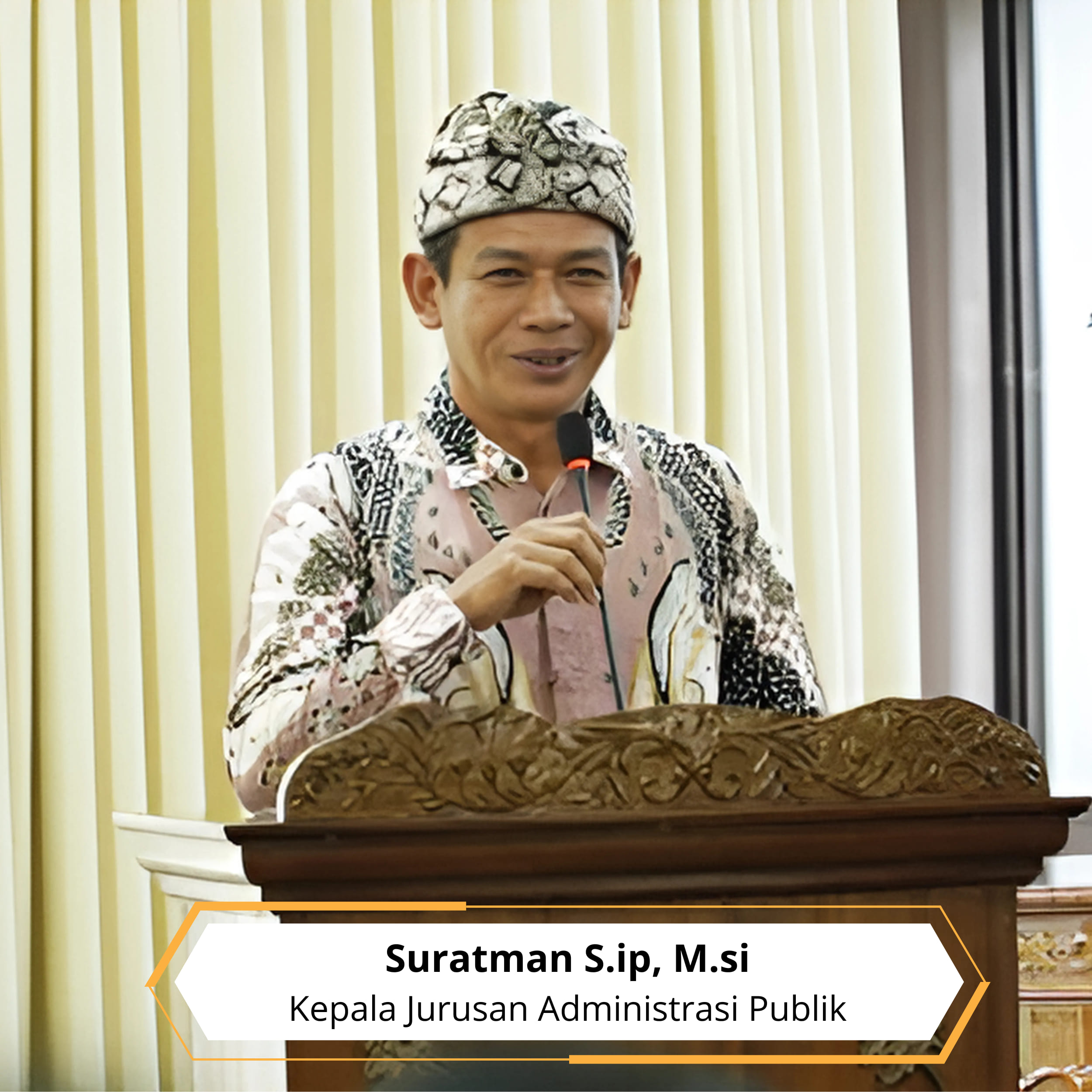 Sambutan kepala jurusan Sambutan kepala jurusan