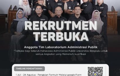 Bergabunglah sebagai Anggota Tim Laboratorium Administrasi Publik FISIP UNIB Periode 2026